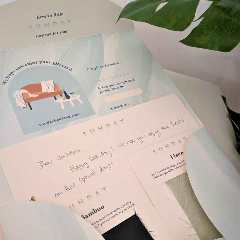 Sunday Gift Card (Physical)