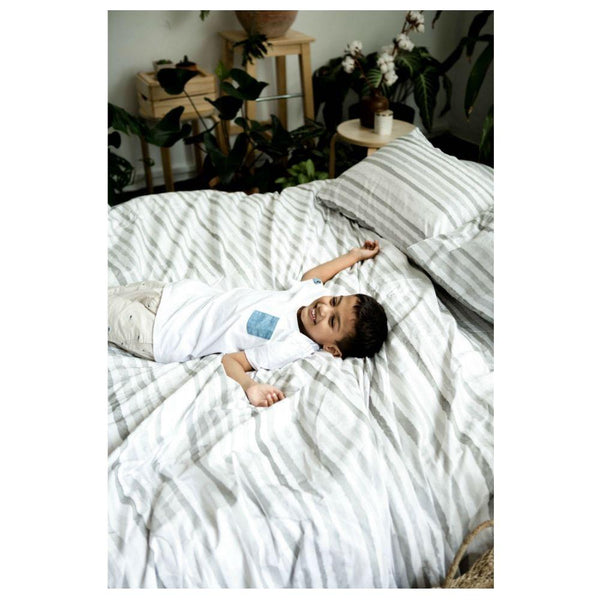 Organic Cotton Stripes Duvet Cover
