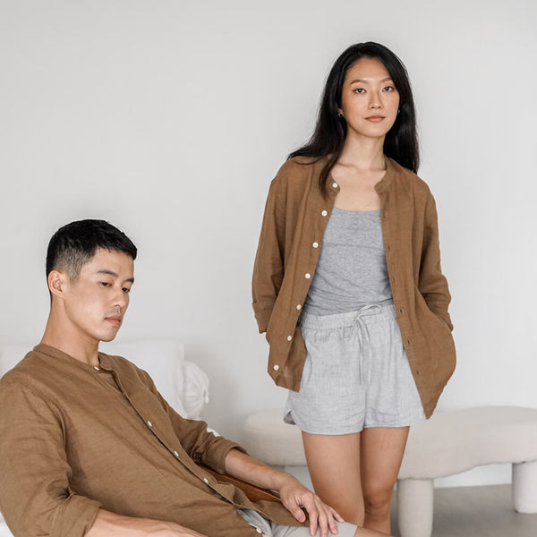 Chambray Off-Duty Shorts
