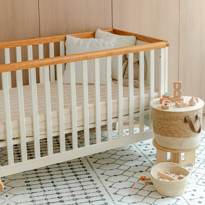 Checkered Bamboo Crib Sheet