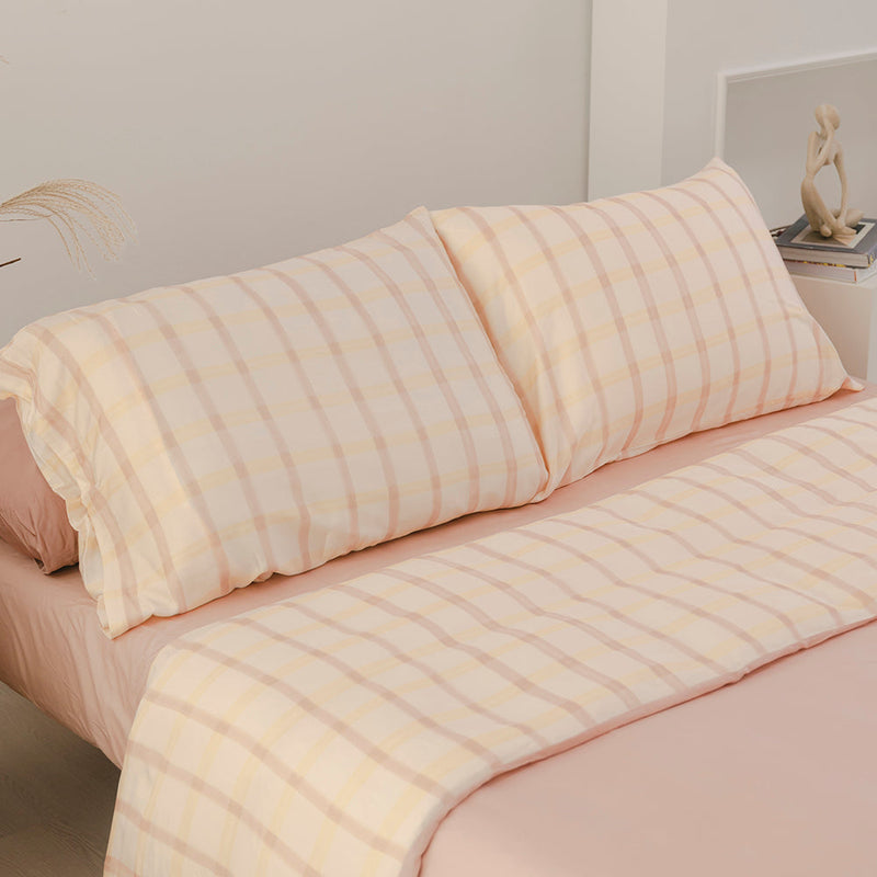 Checkered Bamboo Pillowcase Pair