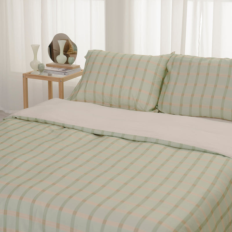 Checkered Bamboo Duvet Cover
