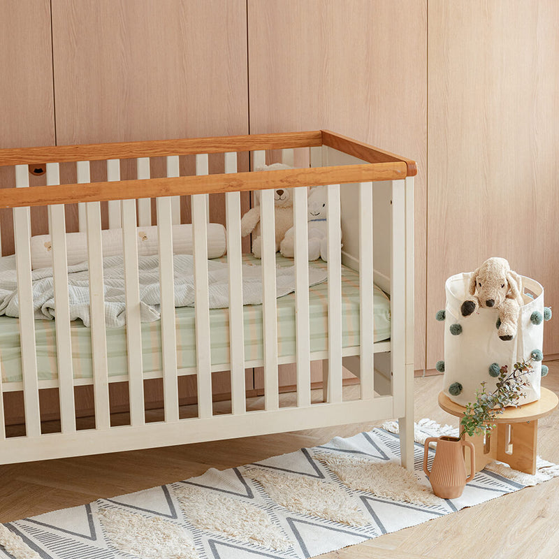 Checkered Bamboo Crib Sheet