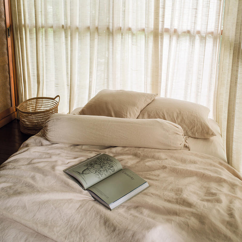 French Linen Bolster Case