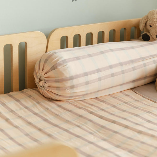 Checkered Bamboo Bolster Case