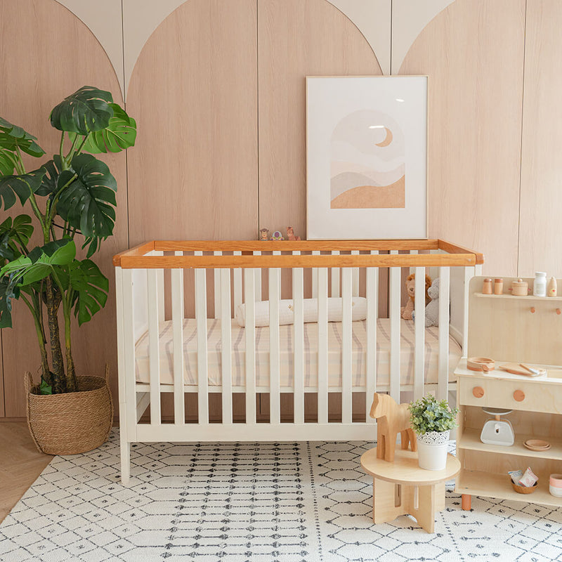 Checkered Bamboo Crib Sheet