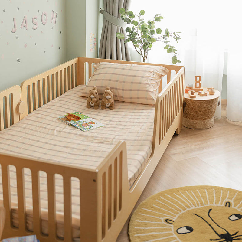 Checkered Bamboo Crib Sheet